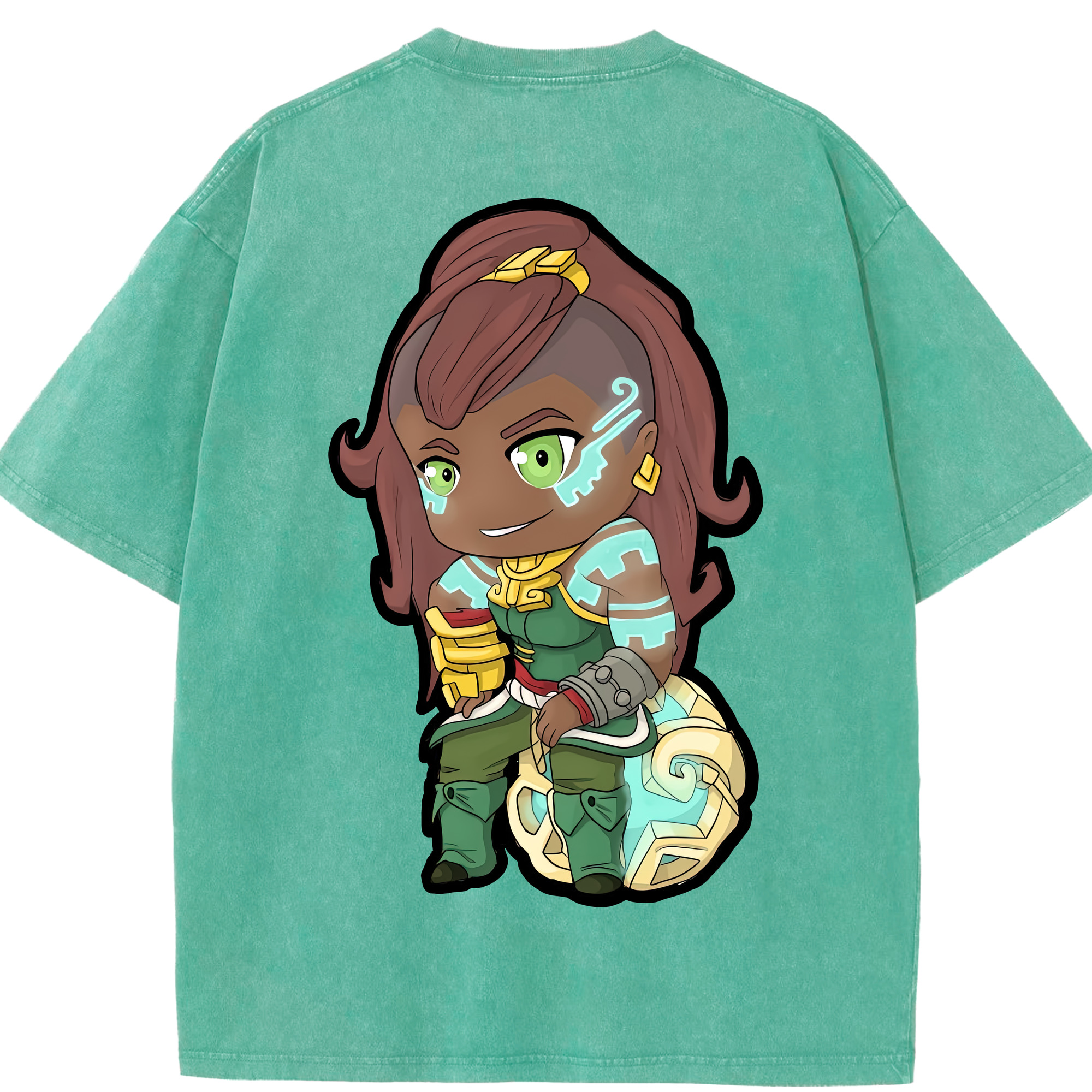 （画像用） ちいかわ ハチワレ Chii-kawa hachiware 綿100% ヴィンテージ風 半袖Tシャツ（背面プリント）